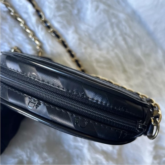 Christian Dior Crossbody Bag Shoulder Bag Black Gold Strap - Picture 7 of 12